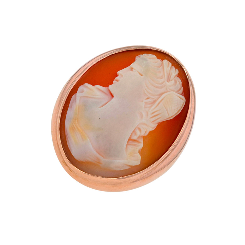 Bague vintage Camée or rose 26.64g Comme neuf -  reconditionné disponible sur Gemme Les Bijoux